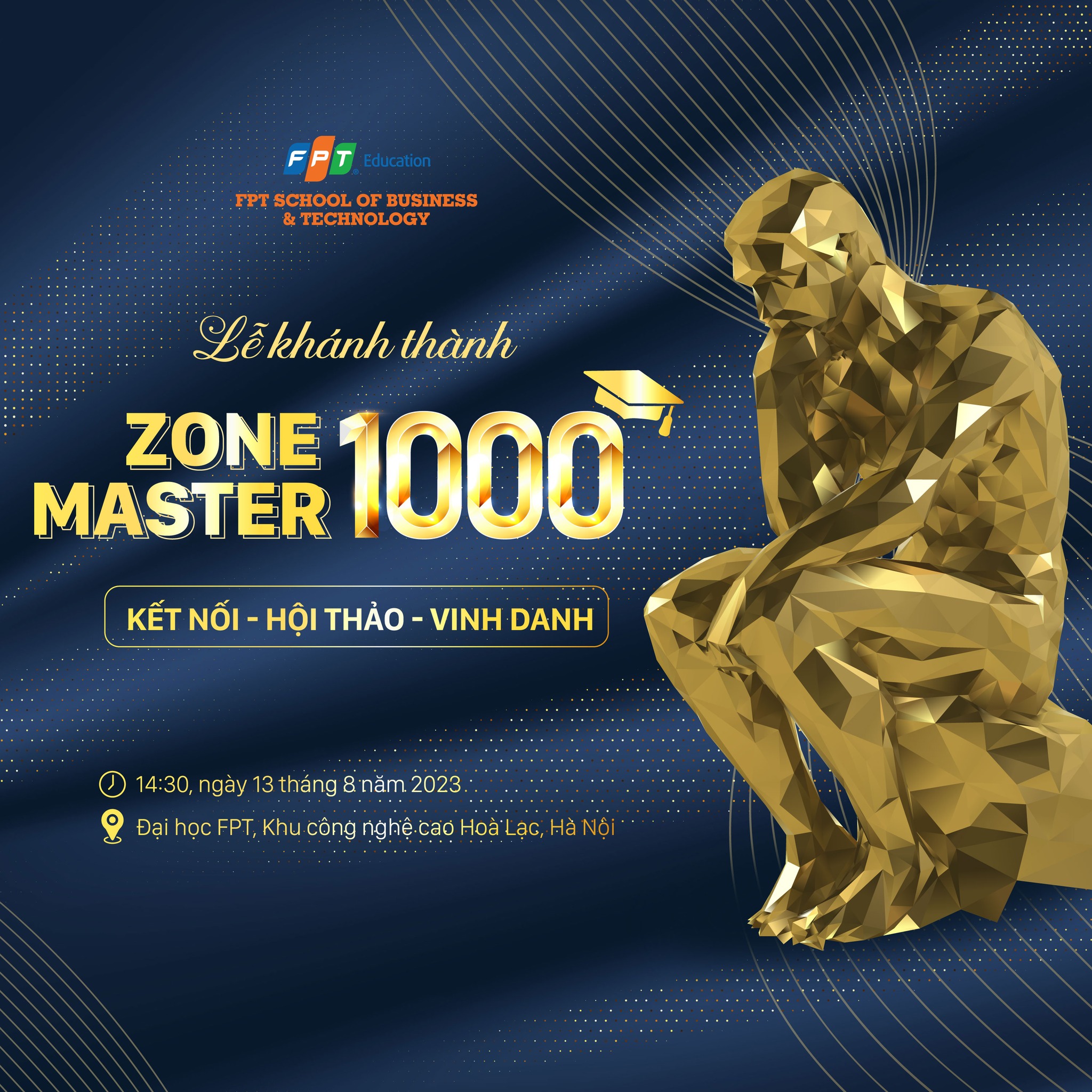 Lễ khánh thành Zone Master 1000: Vinh danh 1000 thạc sĩ đầu tiên.