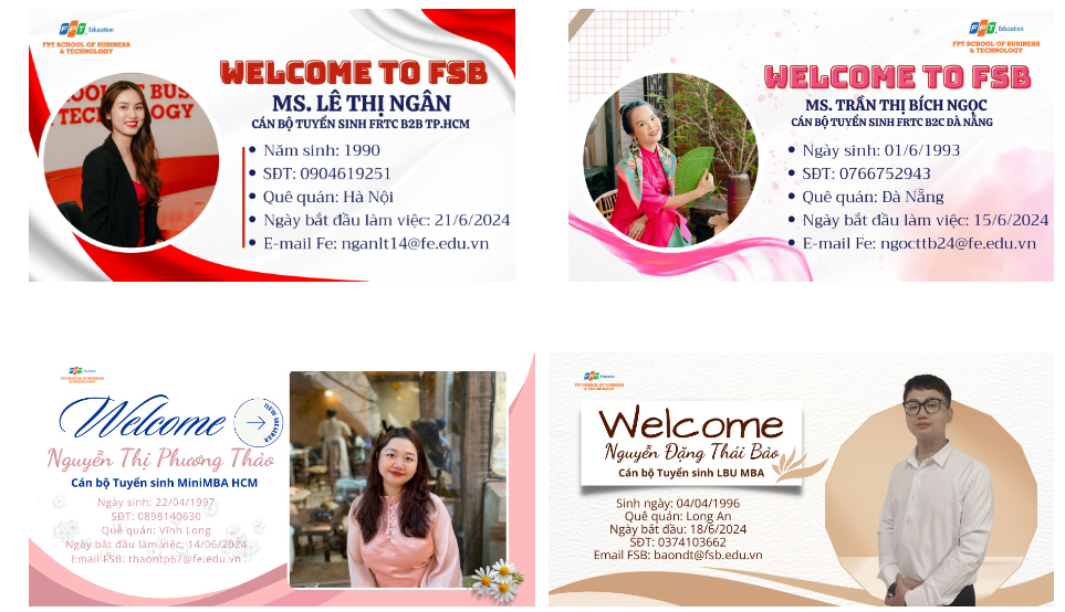 Những gương mặt mới gia nhập FSB Family.