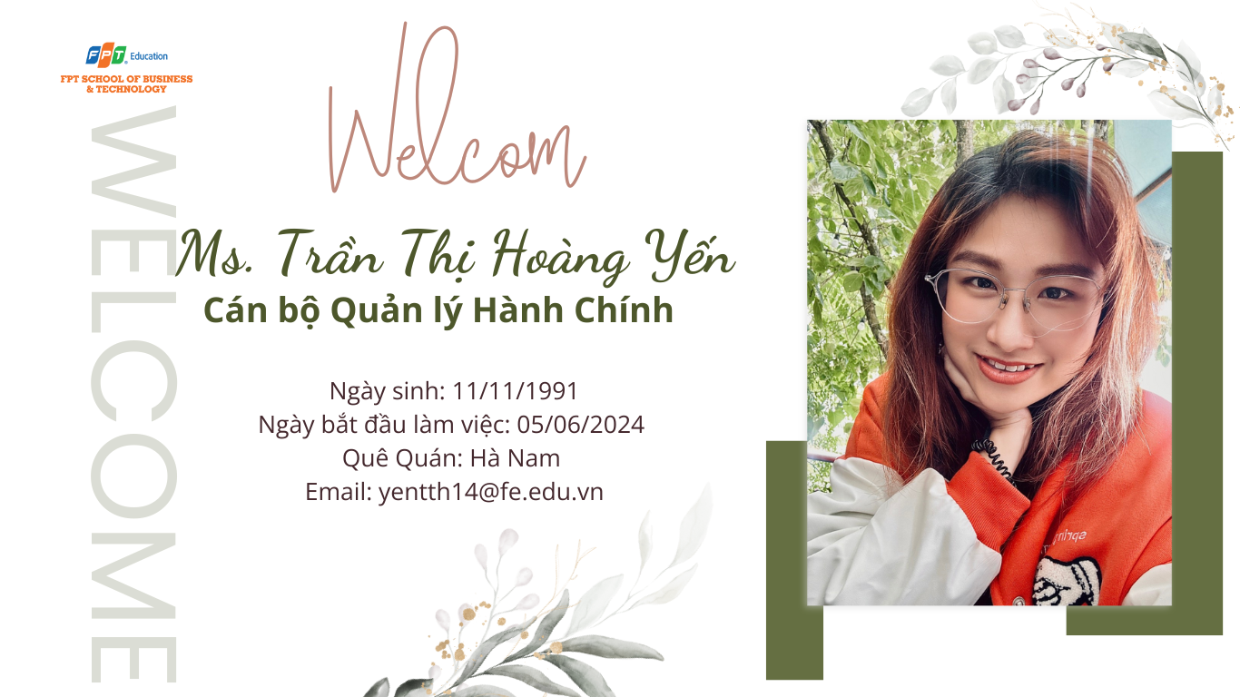Chào mừng thành viên mới phòng Hành Chính & CSD FSB HCM