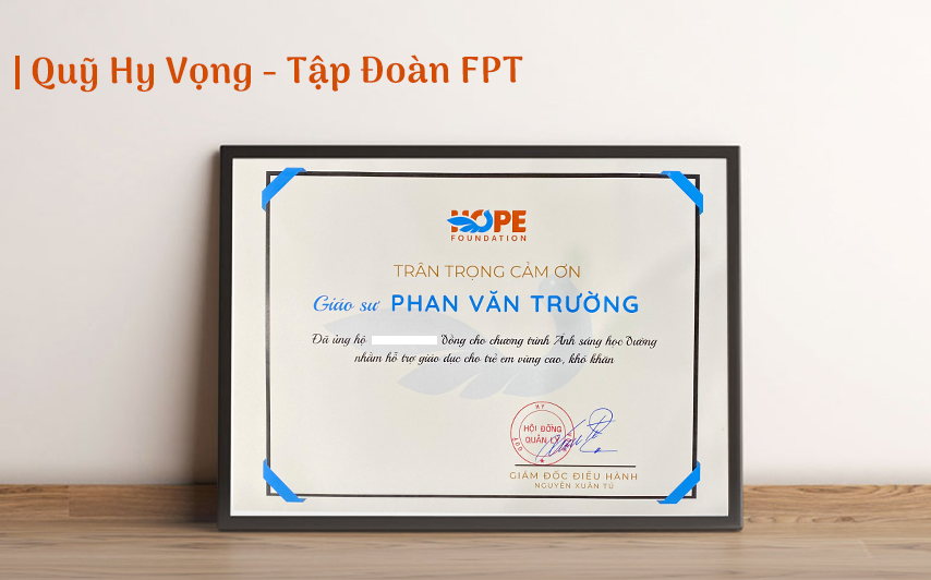 GS Phan Văn Trường & Tấm lòng dành cho trẻ em khó khăn!