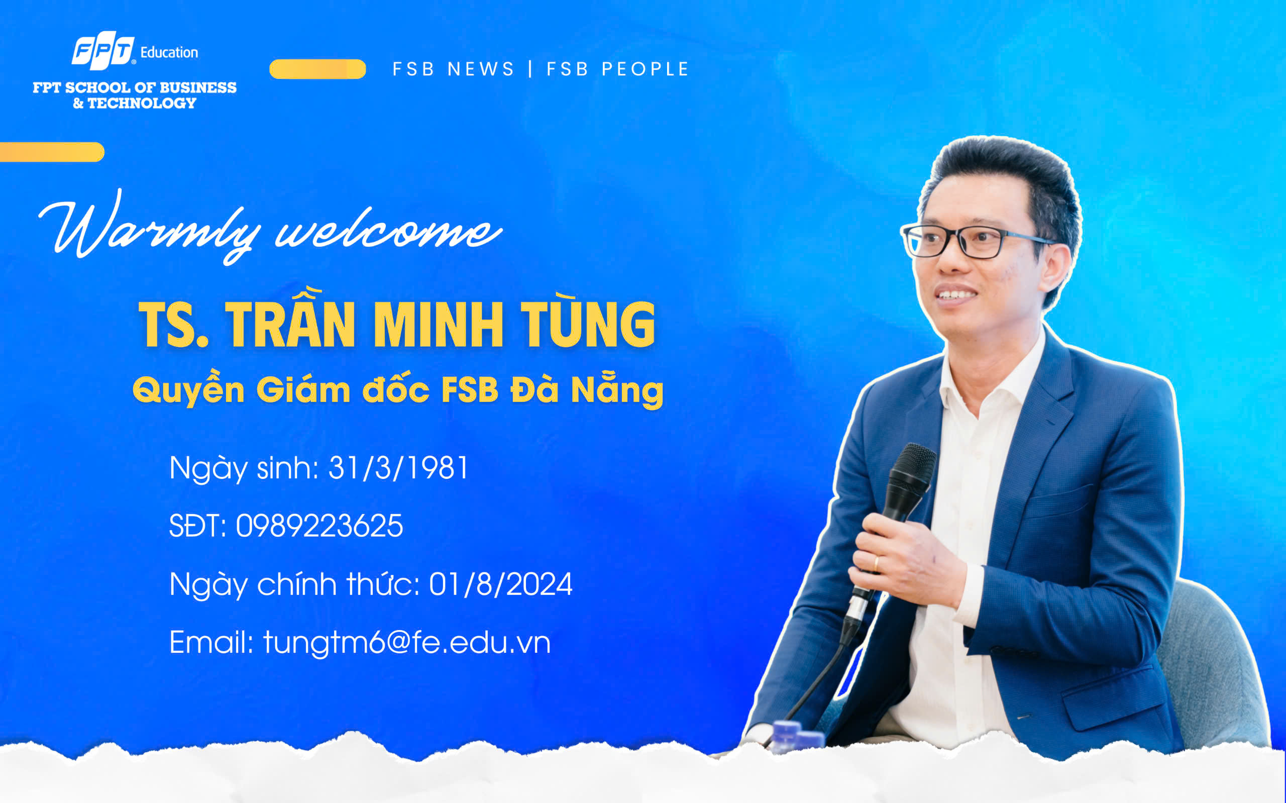 Debut ấn tượng Quyền Giám đốc FSB Đà Nẵng – TS. Trần Minh Tùng