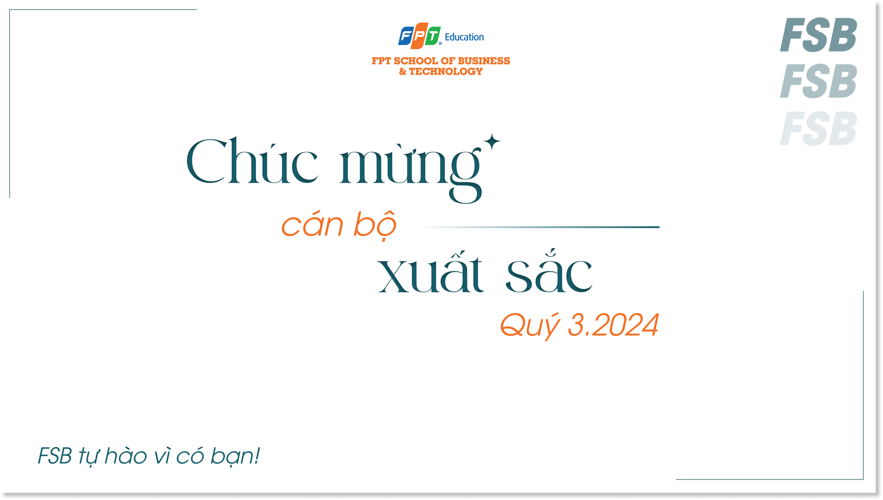 Những ngôi sao sáng được vinh danh Quý 3/2024