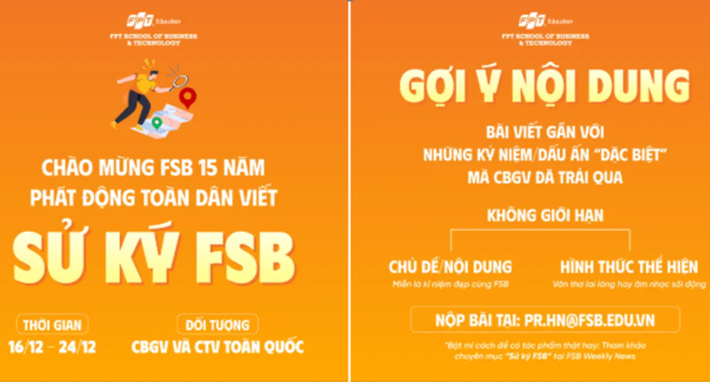[FSB 15years] Khám Phá Quá Khứ, Tôn Vinh Hành Trình – Tham Gia “Sử Ký FSB”