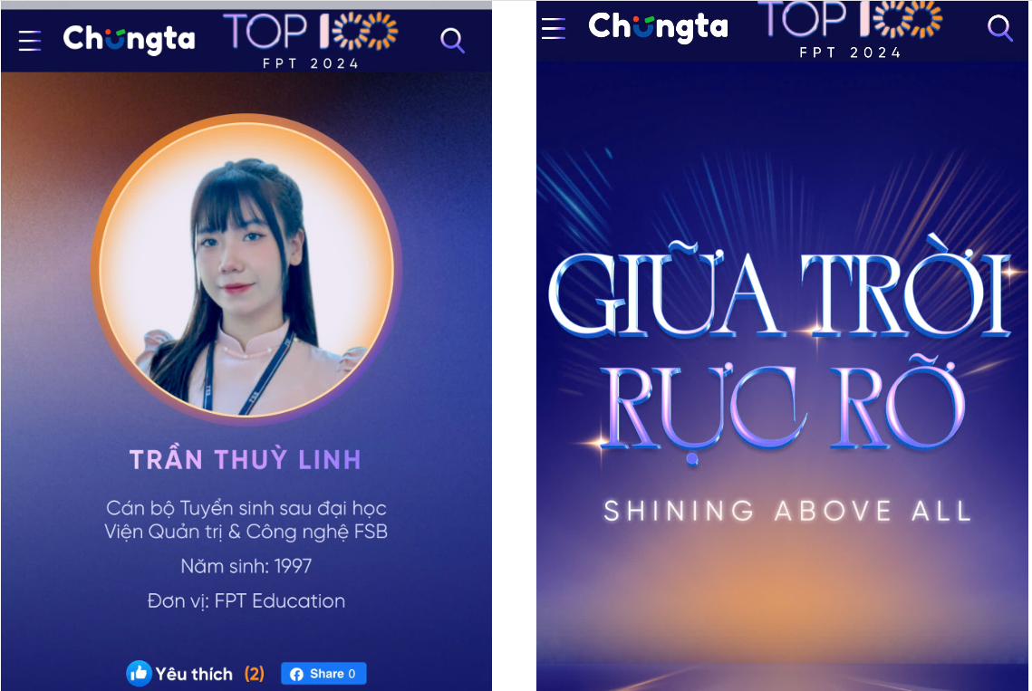 Bản lĩnh “vượt ngưỡng” của Gen Z FSB vinh danh Top 100 FPT