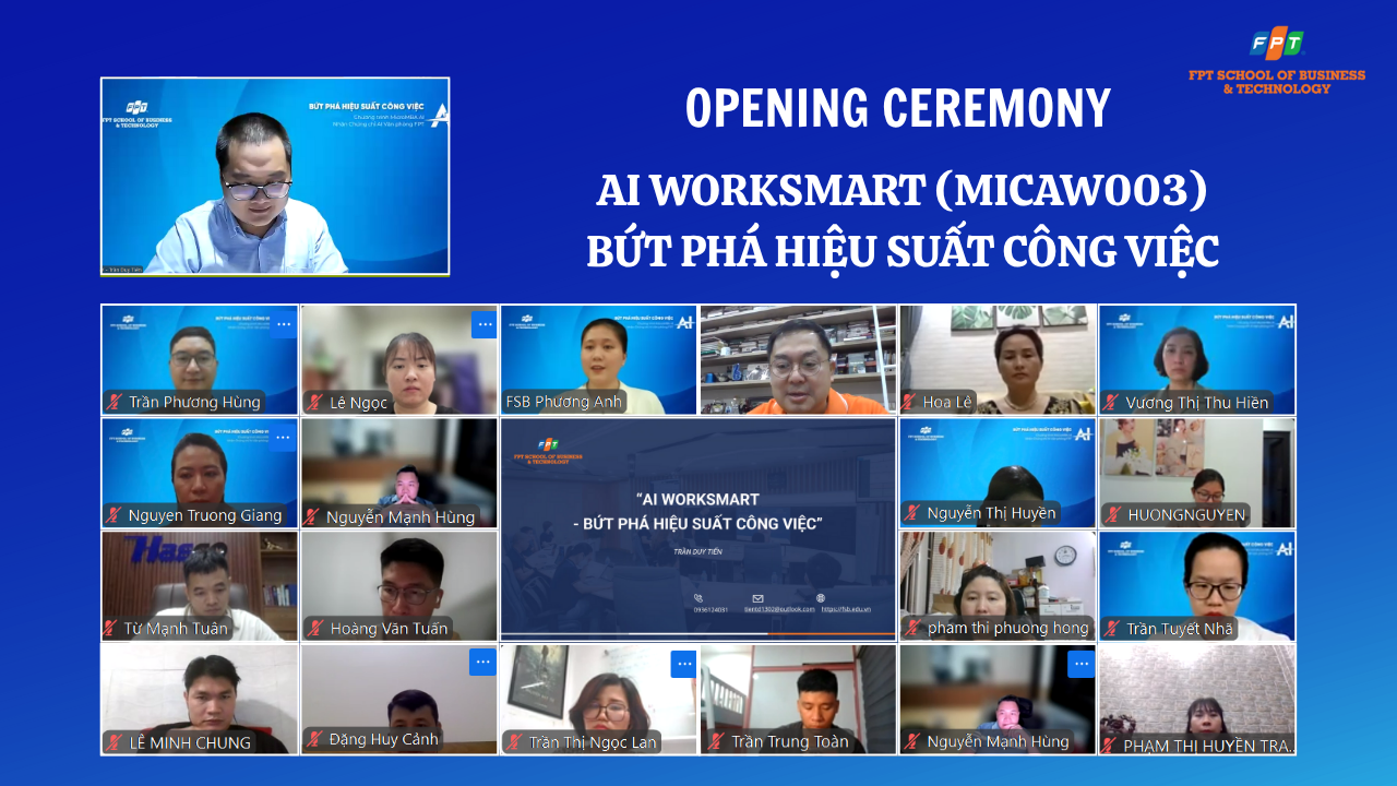 OPENING CEREMONY – AI WORKSMART: “BỨT PHÁ HIỆU SUẤT CÔNG VIỆC”