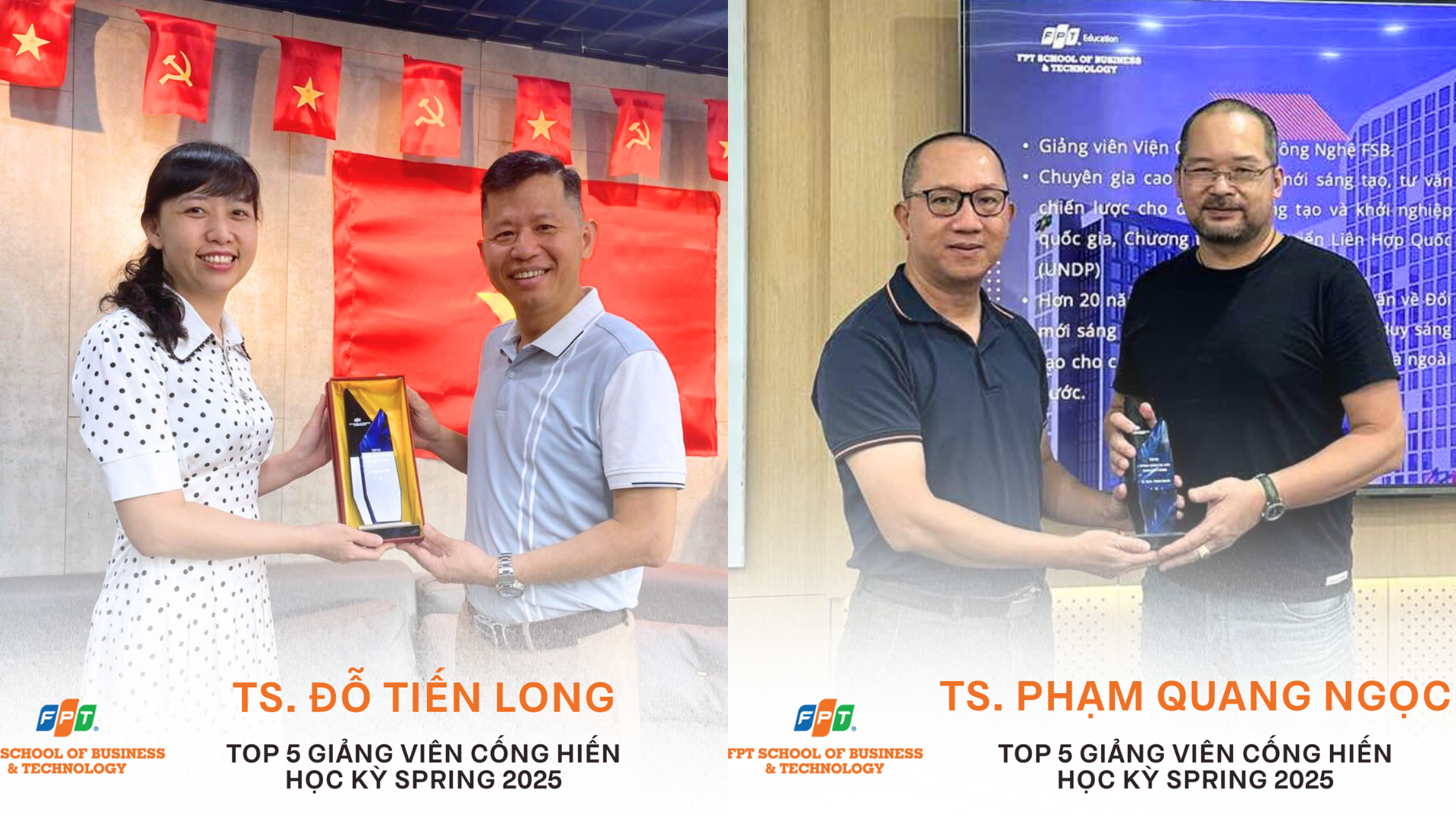 FSB Hà Nội – Chúc mừng 2 Giảng viên Tiêu biểu học kỳ Spring 2025