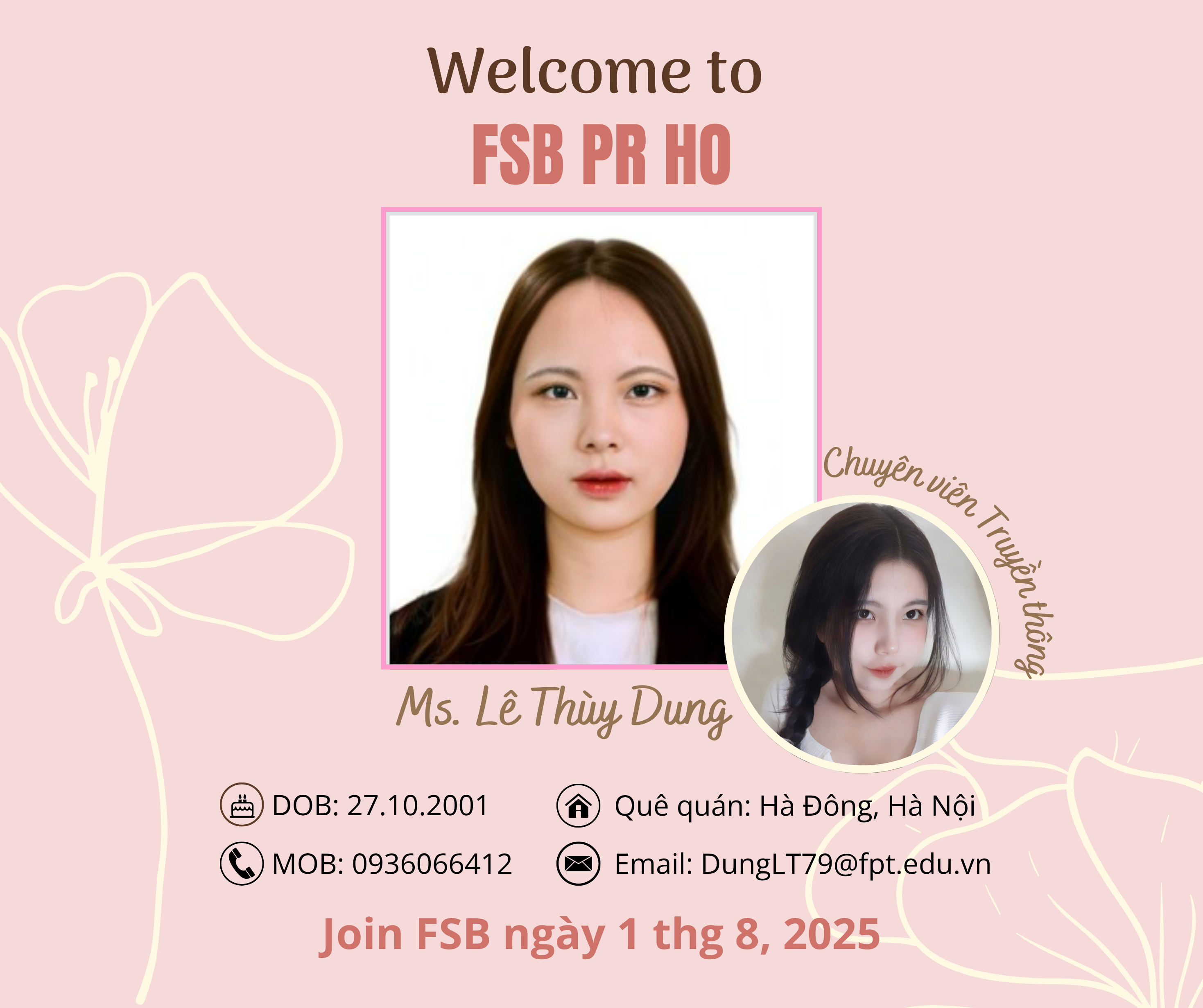 Welcome tân binh mới toanh của FSB PR HO!