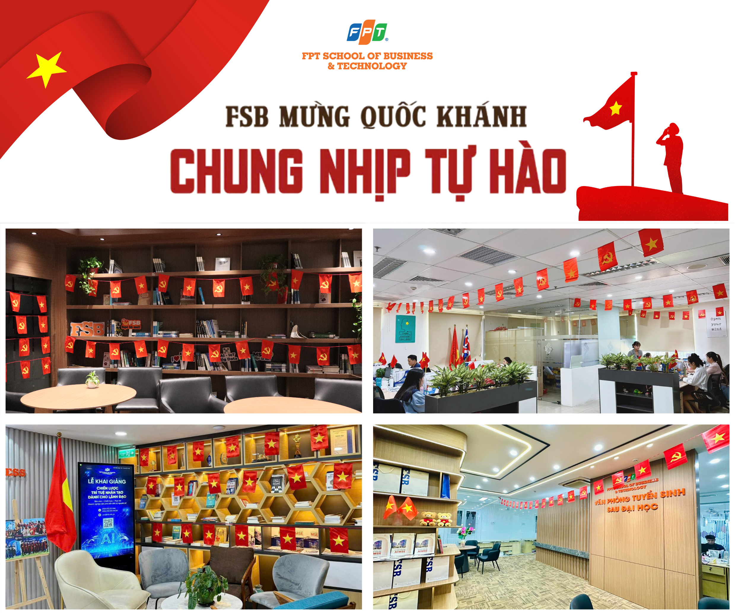 Sắc đỏ phủ sóng FSB 4 miền biến hình ‘studio check-in’