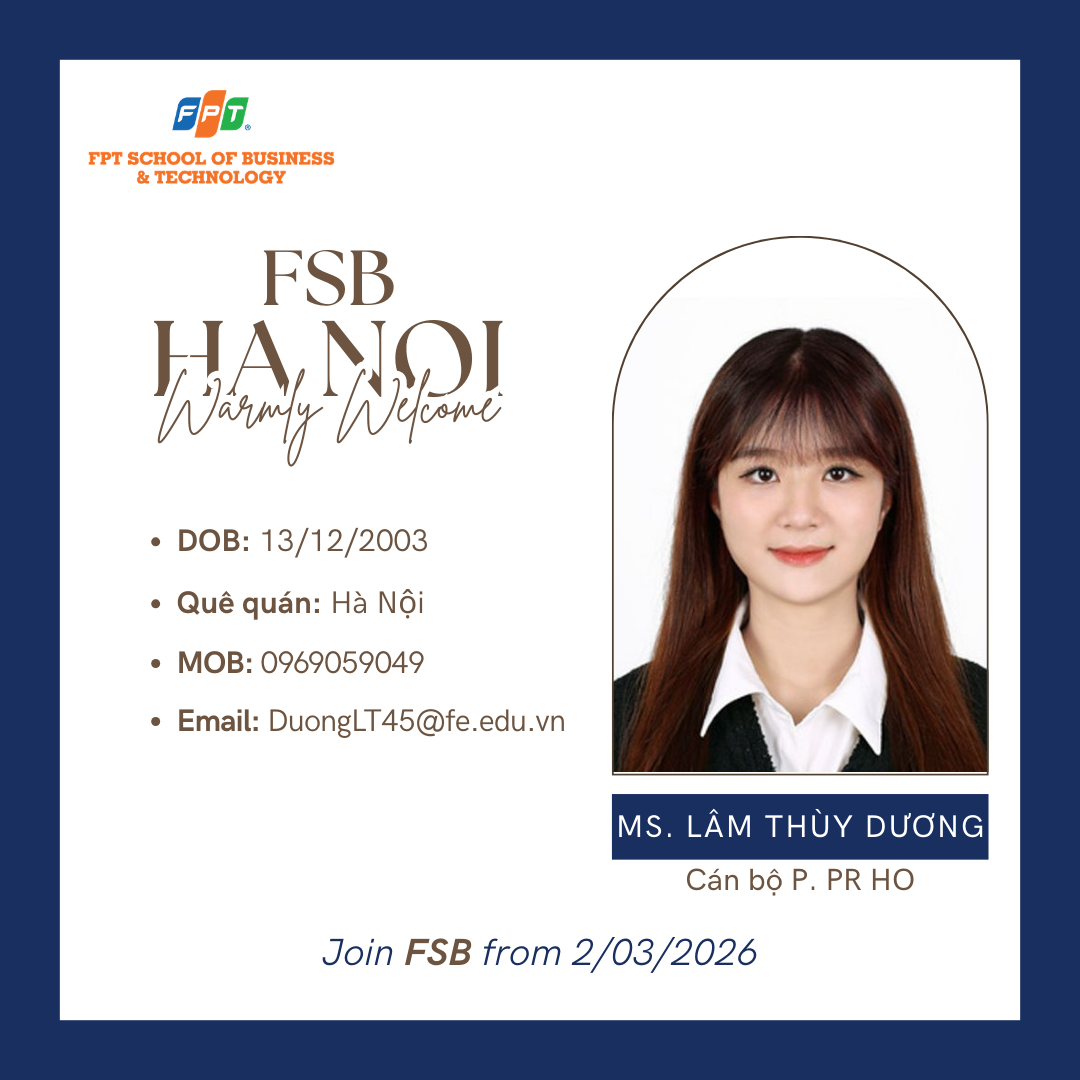 Welcome nhân sự mới P. PR HO – Lâm Thùy Dương