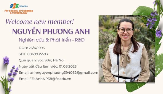 Loa loa loa… không phải động đất, là R&D vừa có nhân sự mới!!!