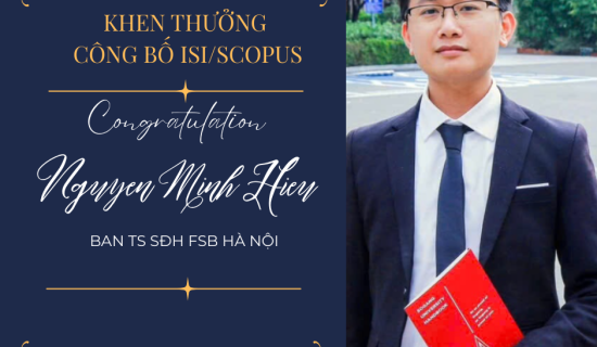 Chúc mừng cán bộ FSB Hà Nội đạt khen thưởng công bố ISI/Scopus