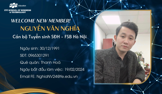 Welcome thành viên mới từ team Tuyển sinh SĐH – FSB Hà Nội