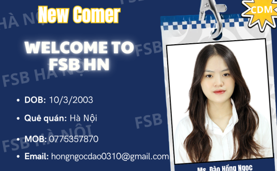Welcome Ms “đá quý” Hồng Ngọc (Cán bộ P. TS LKQT Hoa Kỳ)