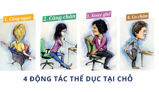 4 động tác tập thể dục tại chỗ cải thiện sức khỏe