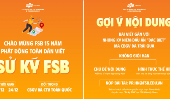 [FSB 15years] Khám Phá Quá Khứ, Tôn Vinh Hành Trình – Tham Gia “Sử Ký FSB”