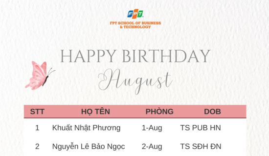 Happy Birthday to FSBers born in August