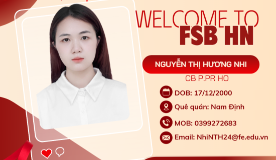 Welcome Ms. Hương Nhi Join phòng PR HO