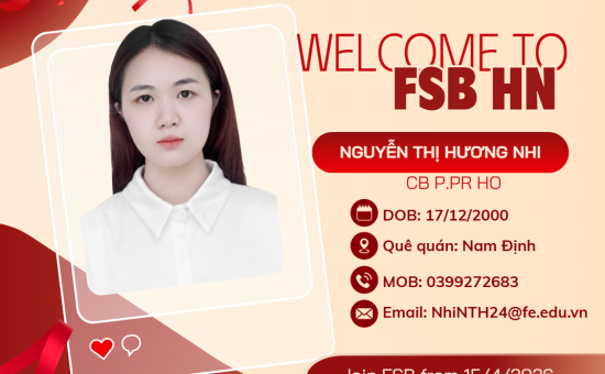 Welcome Ms. Hương Nhi Join phòng PR HO