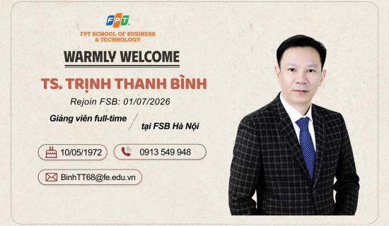 Welcome on board, TS. Trịnh Thanh Bình!