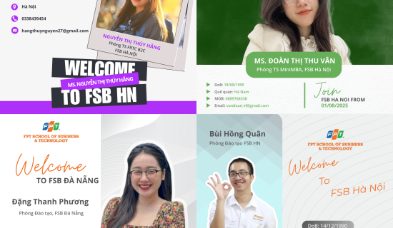 Welcome những thành viên mới gia nhập Đại gia đình FSB
