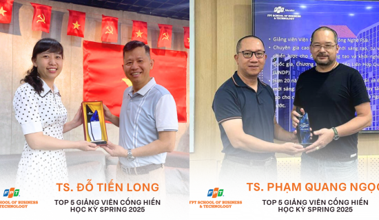 FSB Hà Nội – Chúc mừng 2 Giảng viên Tiêu biểu học kỳ Spring 2025