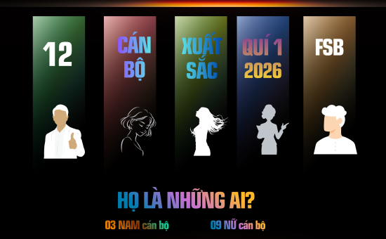 12 Cán bộ Xuất sắc Quí 1 năm 2026, họ là ai?