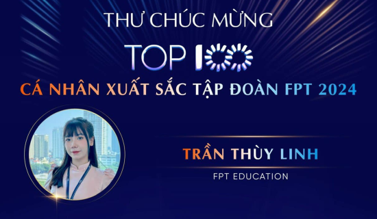 Tự hào Ms. Trần Thùy Linh thuộc Top 100 cán bộ xuất sắc nhất FPT 2024