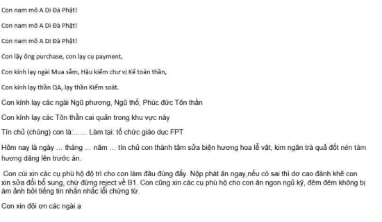 Văn khấn cực xịn được chia sẻ từ giáo làng kế toán