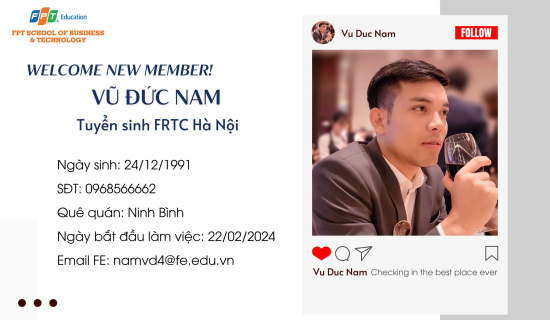Chào đón thành viên mới – FRTC Hà Nội