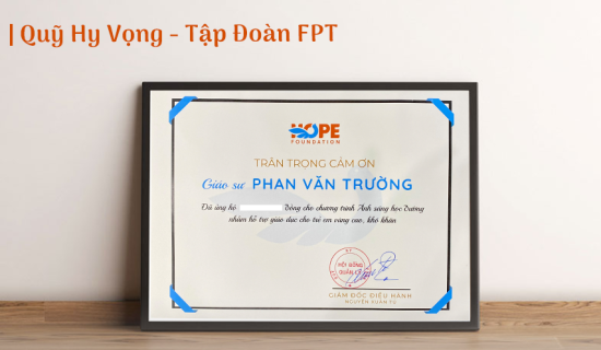 GS Phan Văn Trường & Tấm lòng dành cho trẻ em khó khăn!