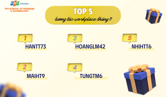 Chúc mừng các “chiến thần tương tác” tháng 11 trên Workplace!